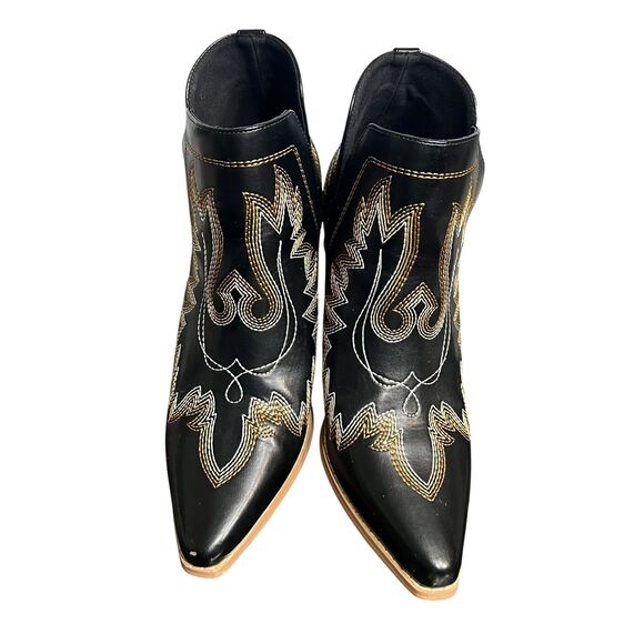 Carcuume Boots Womens Size 10 Western Ankle Cutout Embroidered Cowboy Shoes - Picture 3 of 10